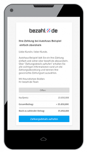 Digitale Zahlungseinladung