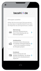 Bezahl.de Zahlungsmittel auswählen